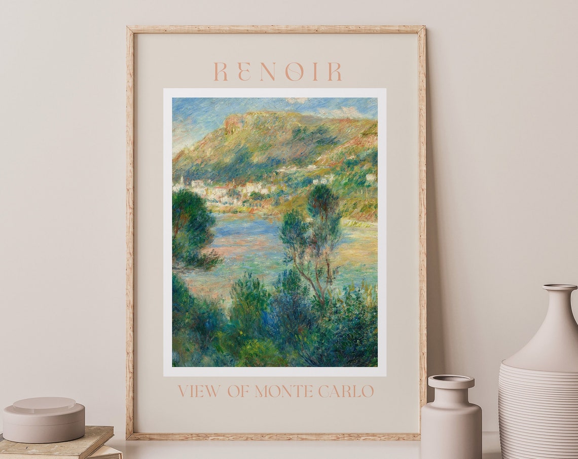 Renoir Poster August Renoir Print Renoir Wall Art Renoir Picture Renoir Monet Print Vintage Renoir Art Renoir View Of Monte Carlo