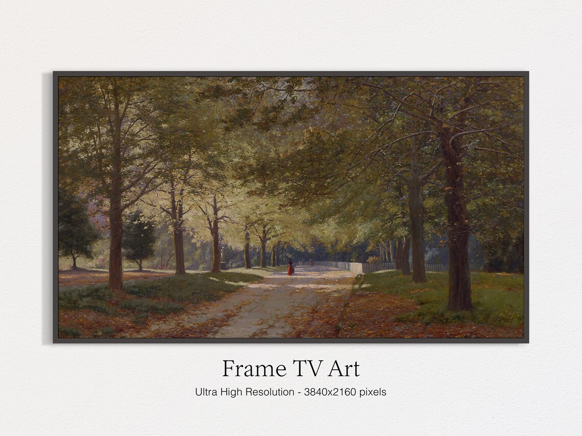 Vintage Forest Oil Art Print for TV Frame - Image 5