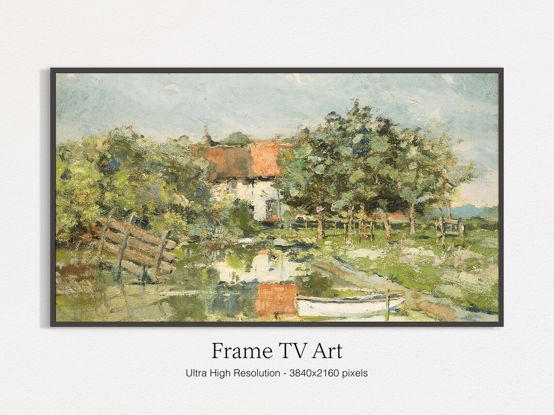 Summer Countryside Farm Painting Art Print