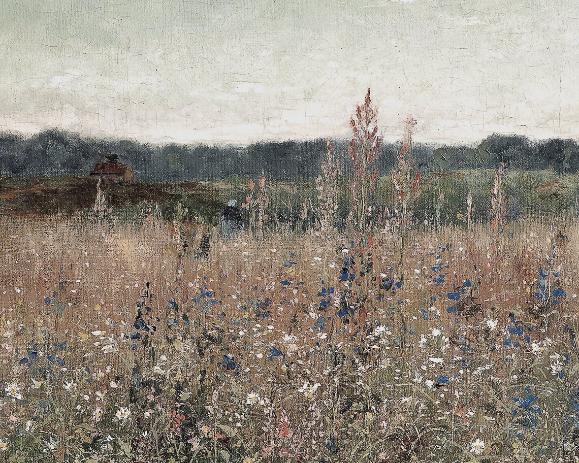 Vintage Landscape Painting, Modern Farmhouse Art Print - Image 2