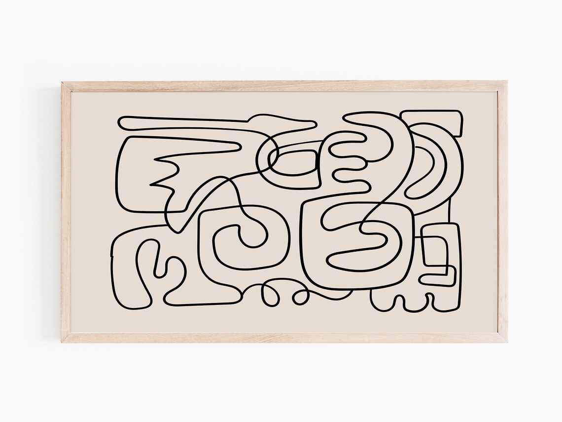 Abstract Continuous Line Art, Modern Art - Image 2