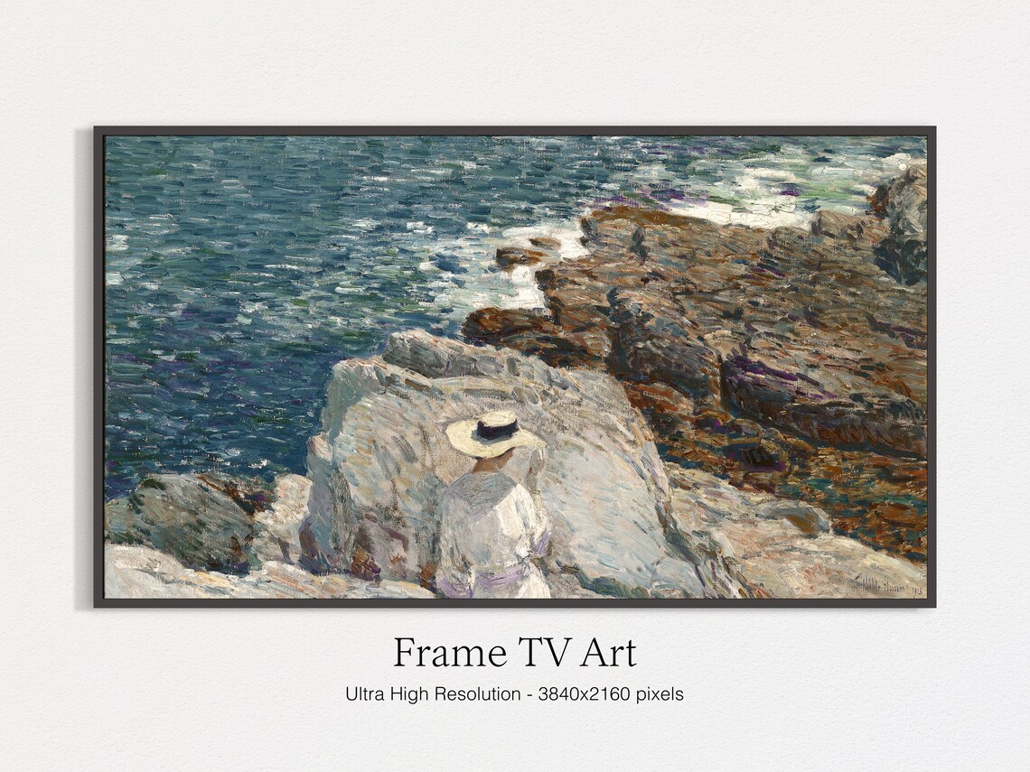 The South Ledges Summer Seascape, Vintage Impressionism