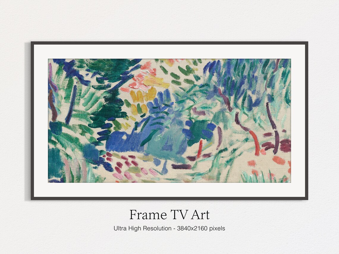 Frame TV Abstract Oil Painting Vintage Art Print - Image 4