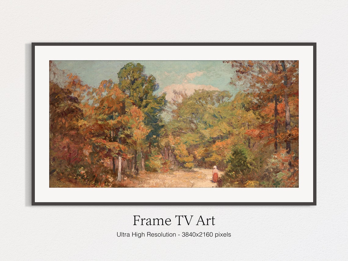Autumn Trees Art for TV Frame Art Print