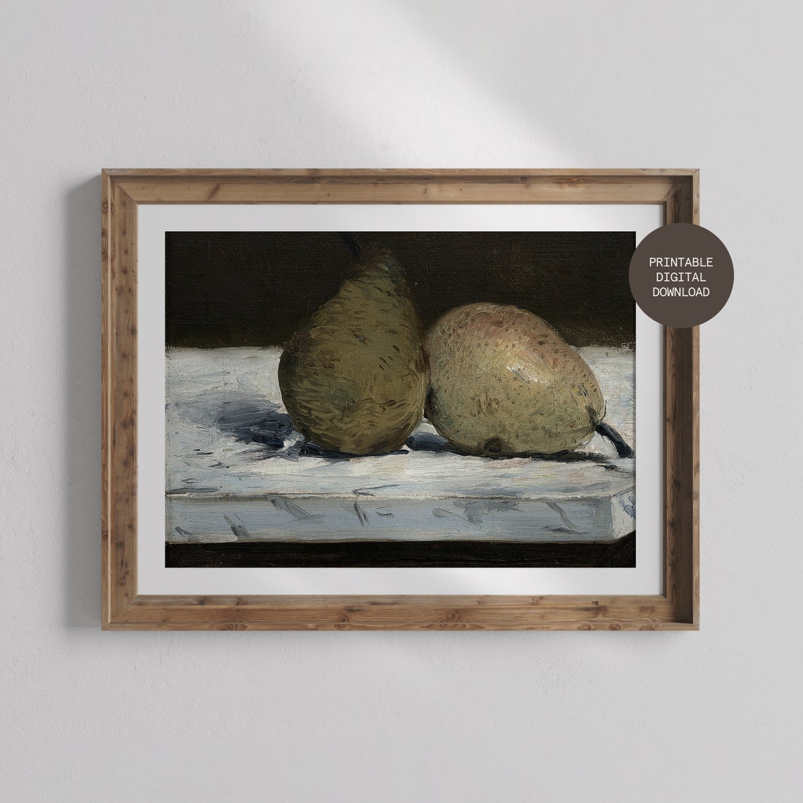 Classic Pears Oil Painting Still Life - Image 3