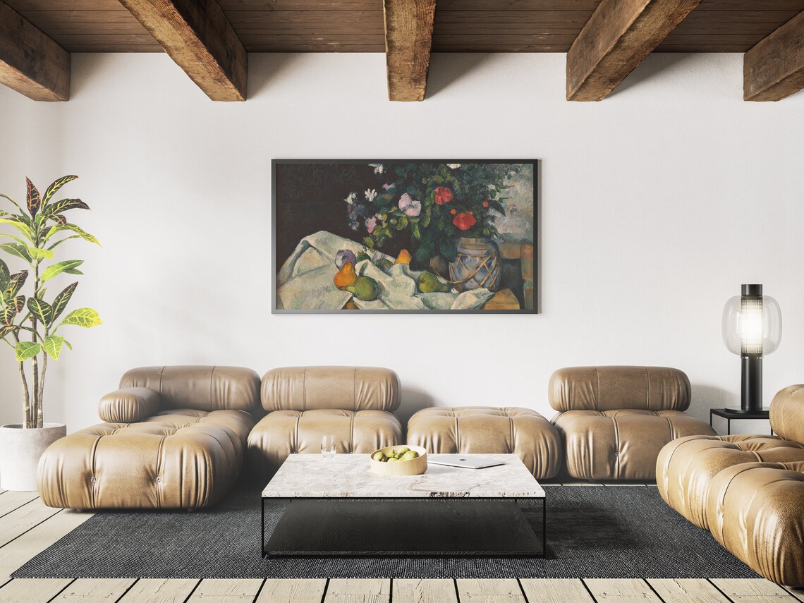 Flowers And Fruit Vintage Still Life Art Print - Image 3