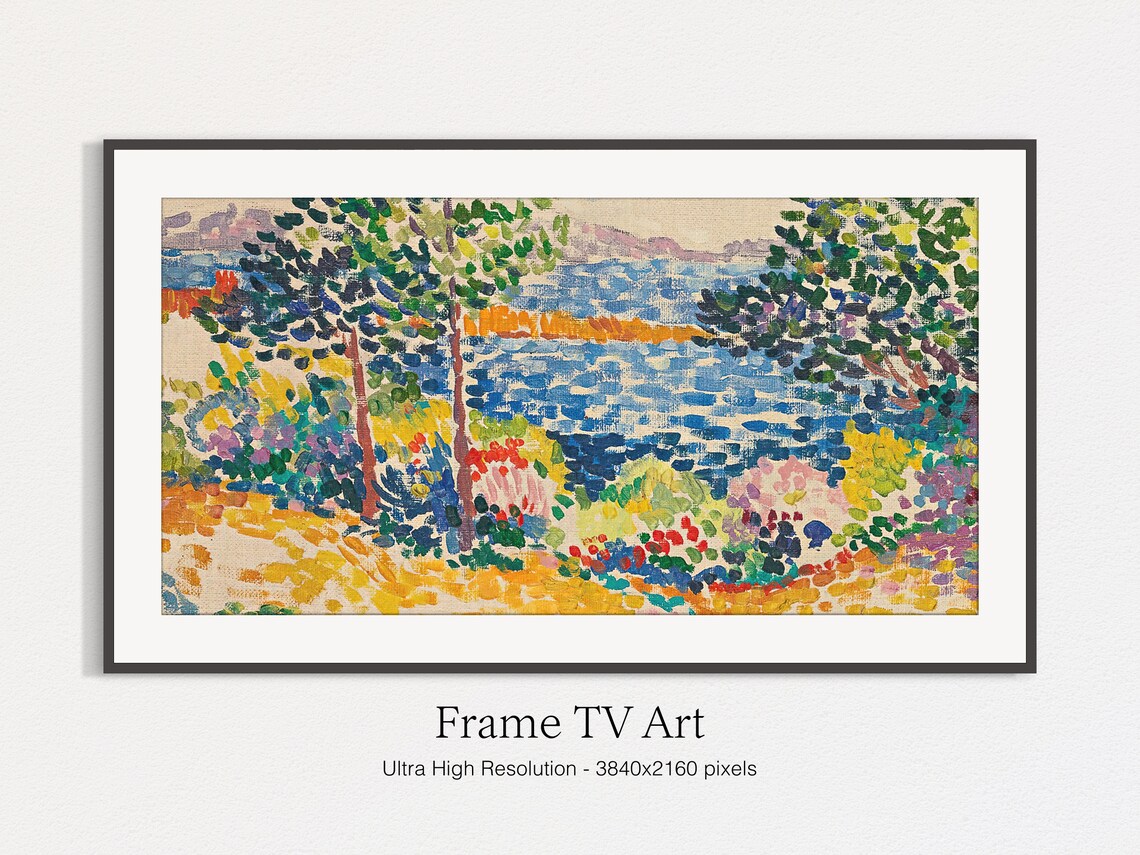 Mediterranean Scenery Abstract Oil Painting Art Print - Image 5
