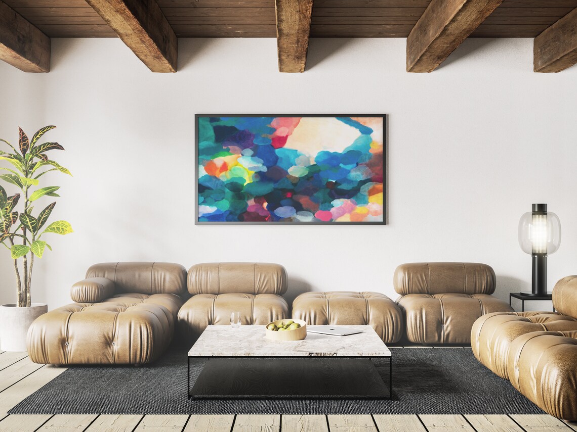 Modern Abstract Art TV Art Print, Oil Painting - Image 4