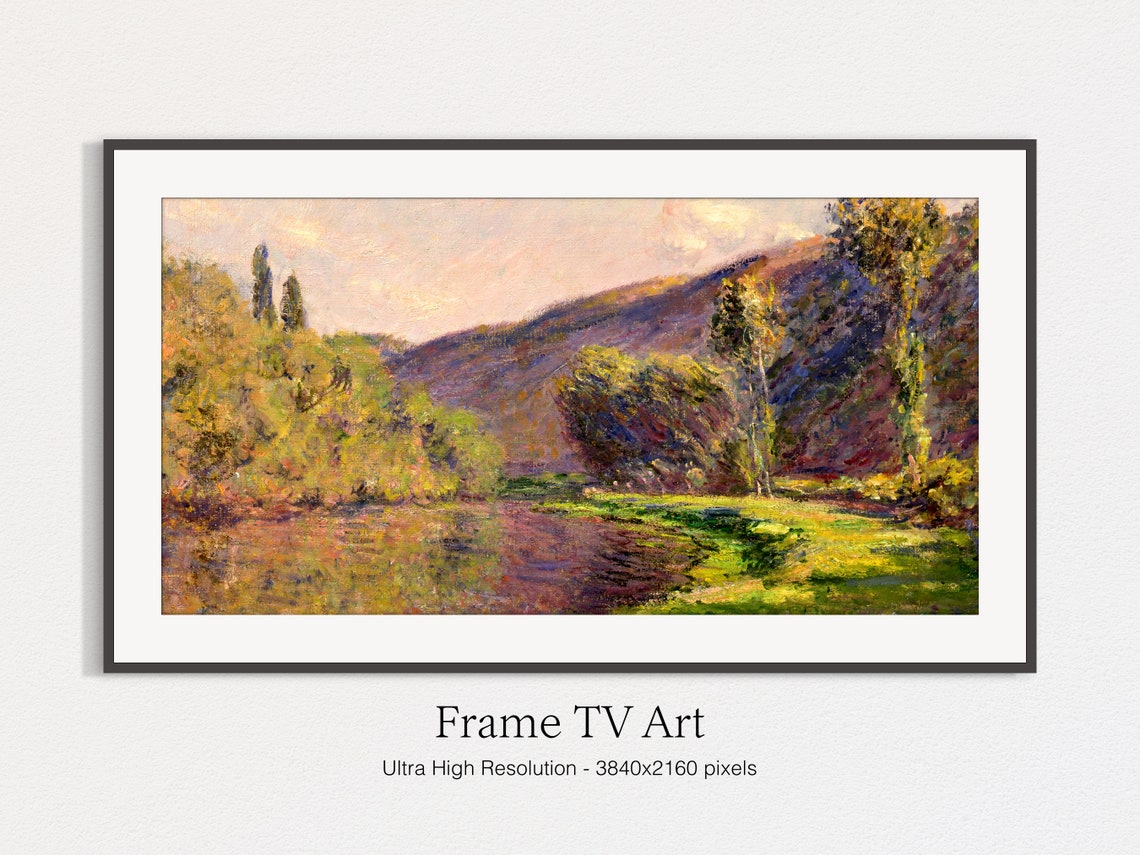 Frame Tv Classic Trees Scenery Painting Frame For Tv Oil Art - Image 4