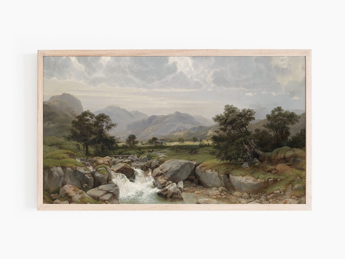 Vintage Landscape Painting, Instant Art Print - Image 3