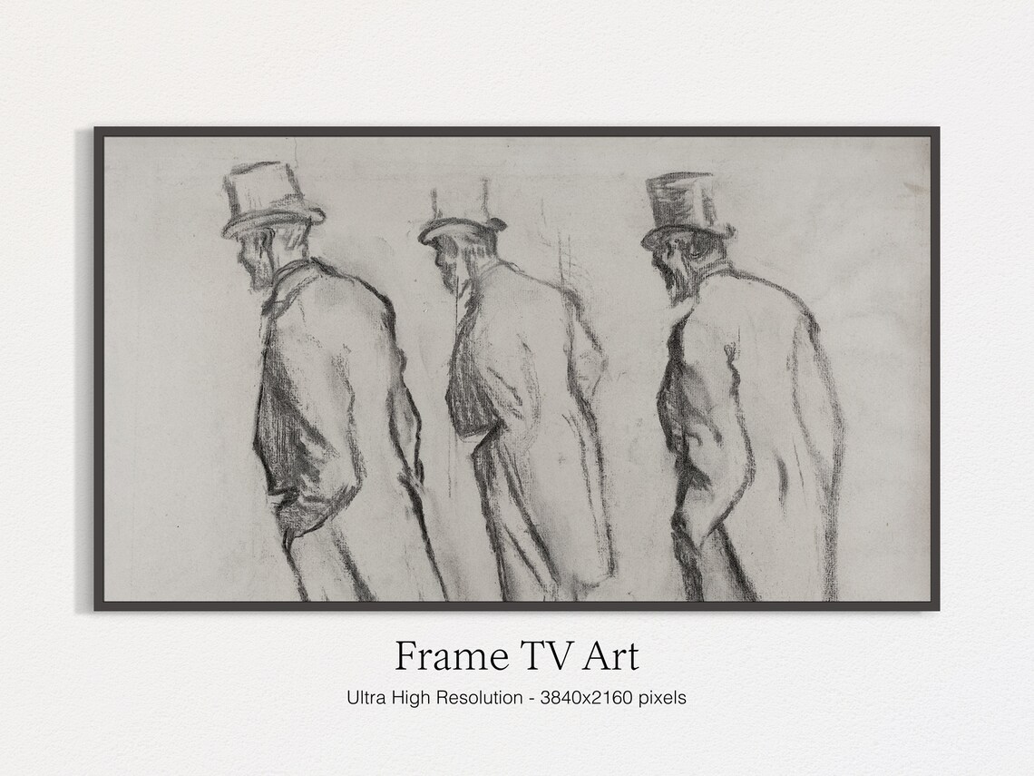 Classic Black And White Drawing, Art Print