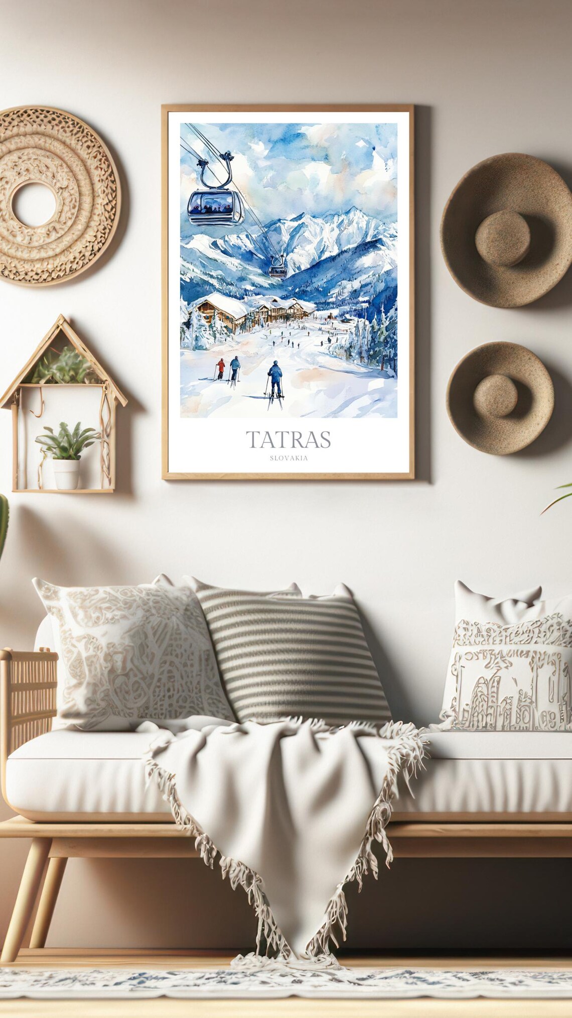 Tatra Mountains Slovakia Watercolor Art Print - Image 2