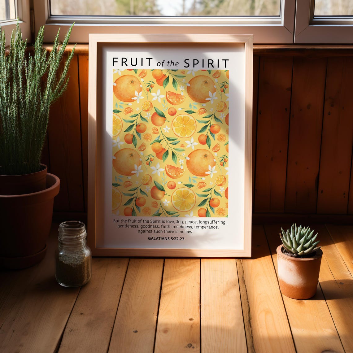 Christian Wall Art Fruit Of The Spirit Citrus Wall Art Faith Print Christian Poster Bible Verse Scripture Wall Art Galatians - Image 4