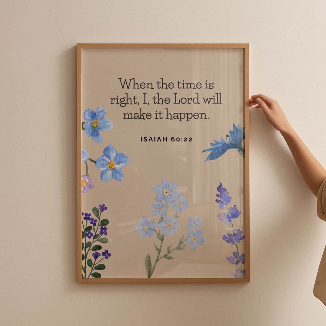 Retro Christian Wall Print Isaiah Scripture Wildflowers Christian Poster Bible Verse Wall Decor Christian Gift - Image 4
