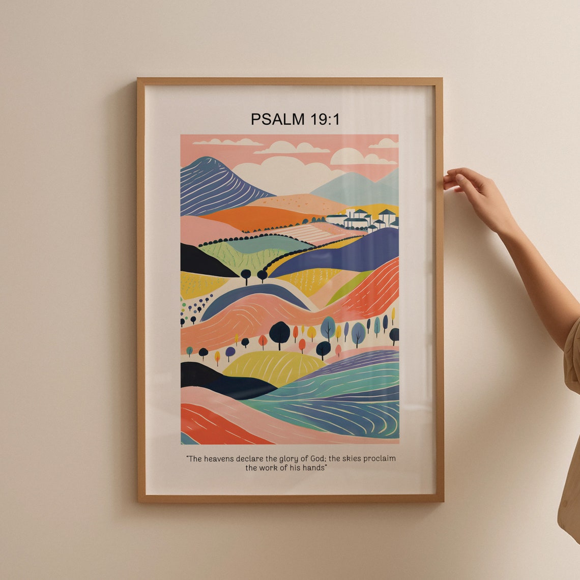 Christian Wall Art Print Religious Poster Faith Poster Bible Psalm Verse Print Scripture Art Baptism Gift Gift For Christian - Image 5