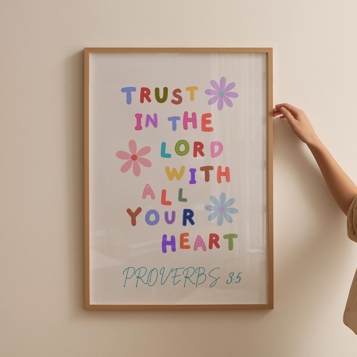 Retro Christian Wall Print Proverbs Scripture Christian Poster Bible Verse Wall Decor Art Christian Gift - Image 4