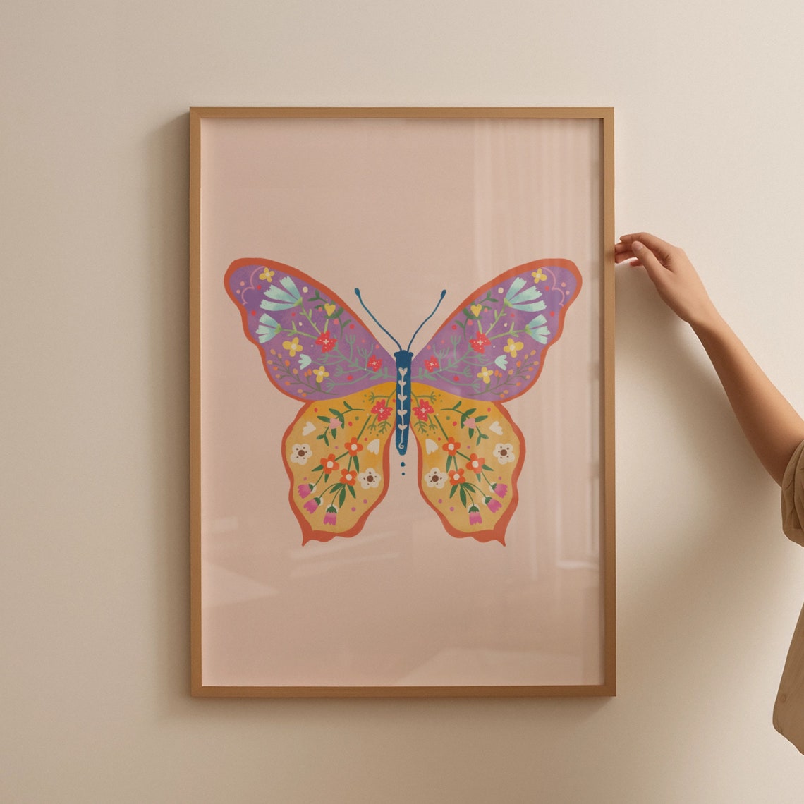 Vintage Butterfly Print Pastel Butterfly Wall Art Print Art Butterfly Poster Wall Decor Housewarming Gift - Image 3