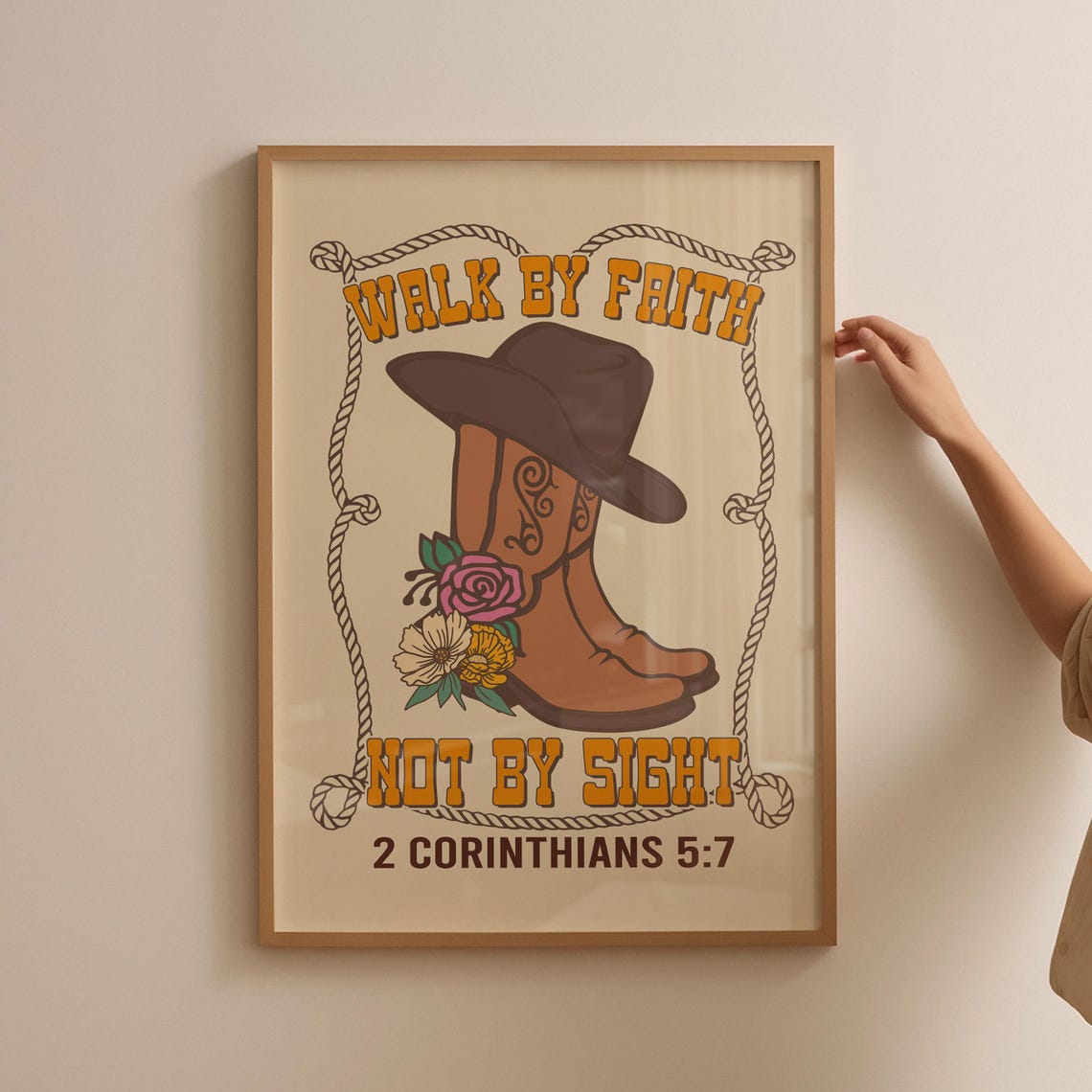 Retro Christian Wall Art Bible Verse Print Scripture Wall Art Religious Print Christian Poster Print Wall Decor Faith Print - Image 4