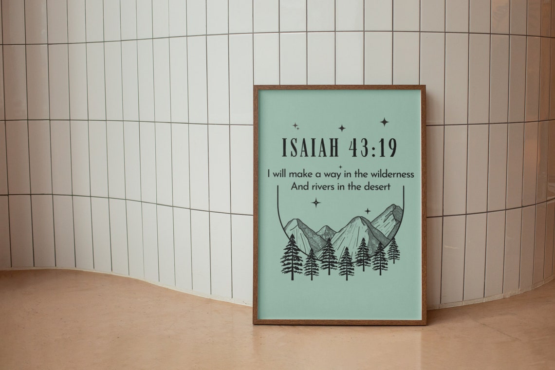 Retro Christian Wall Print Isaiah Scripture Christian Poster Bible Verse Wall Decor Art Christian Gift - Image 5