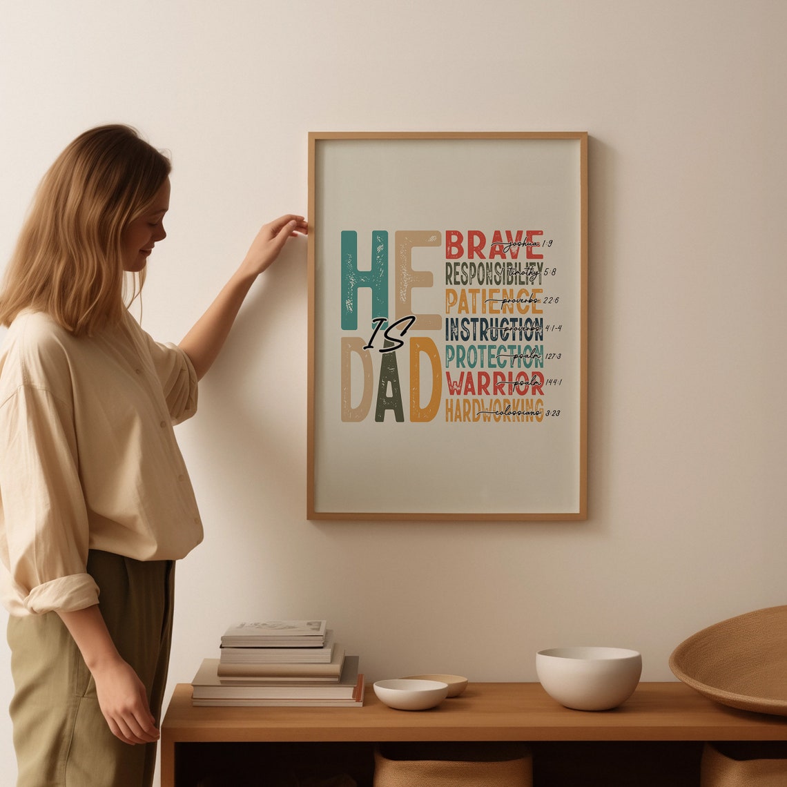 Retro Christian Wall Art Print Bible Scripture Print Christian Poster Religious Poster Wall Decor Christian Gift - Image 2