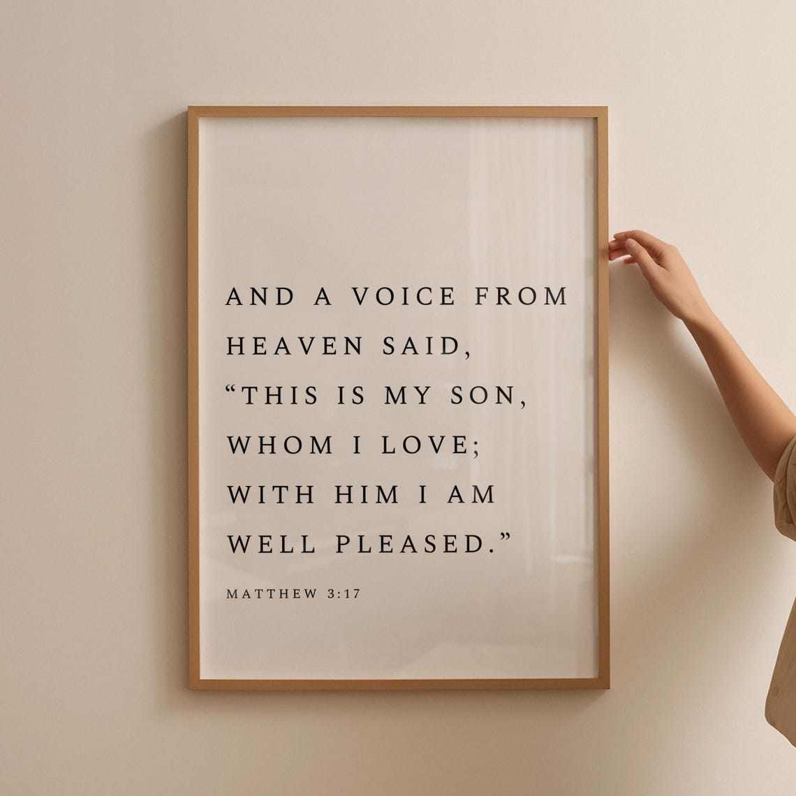 Matthew 317 Print Christian Poster Bible Verse Wall Art Modern Christian Minimalistic Decor Scripture Art Print