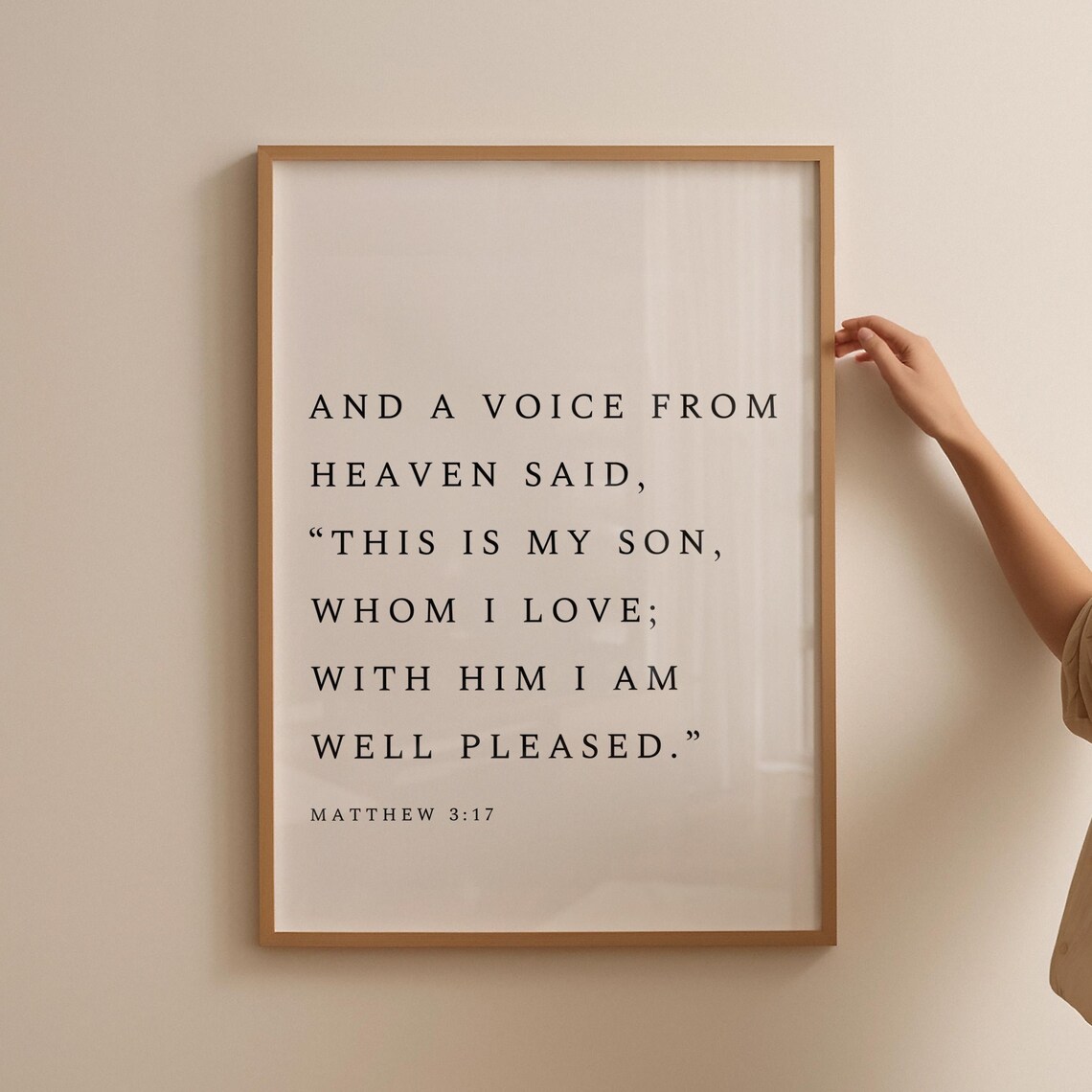 Matthew 3:17 This Is My Son Minimalist Christian Scripture Poster