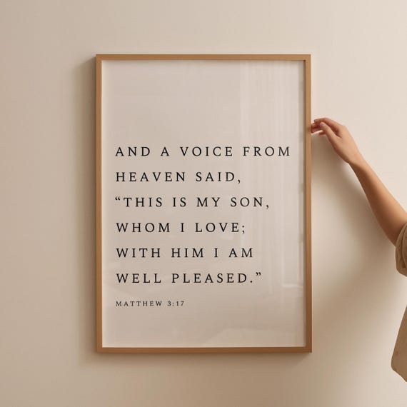Matthew 317 Print Christian Poster Bible Verse Wall Art Modern Christian Minimalistic Decor Scripture Art Print