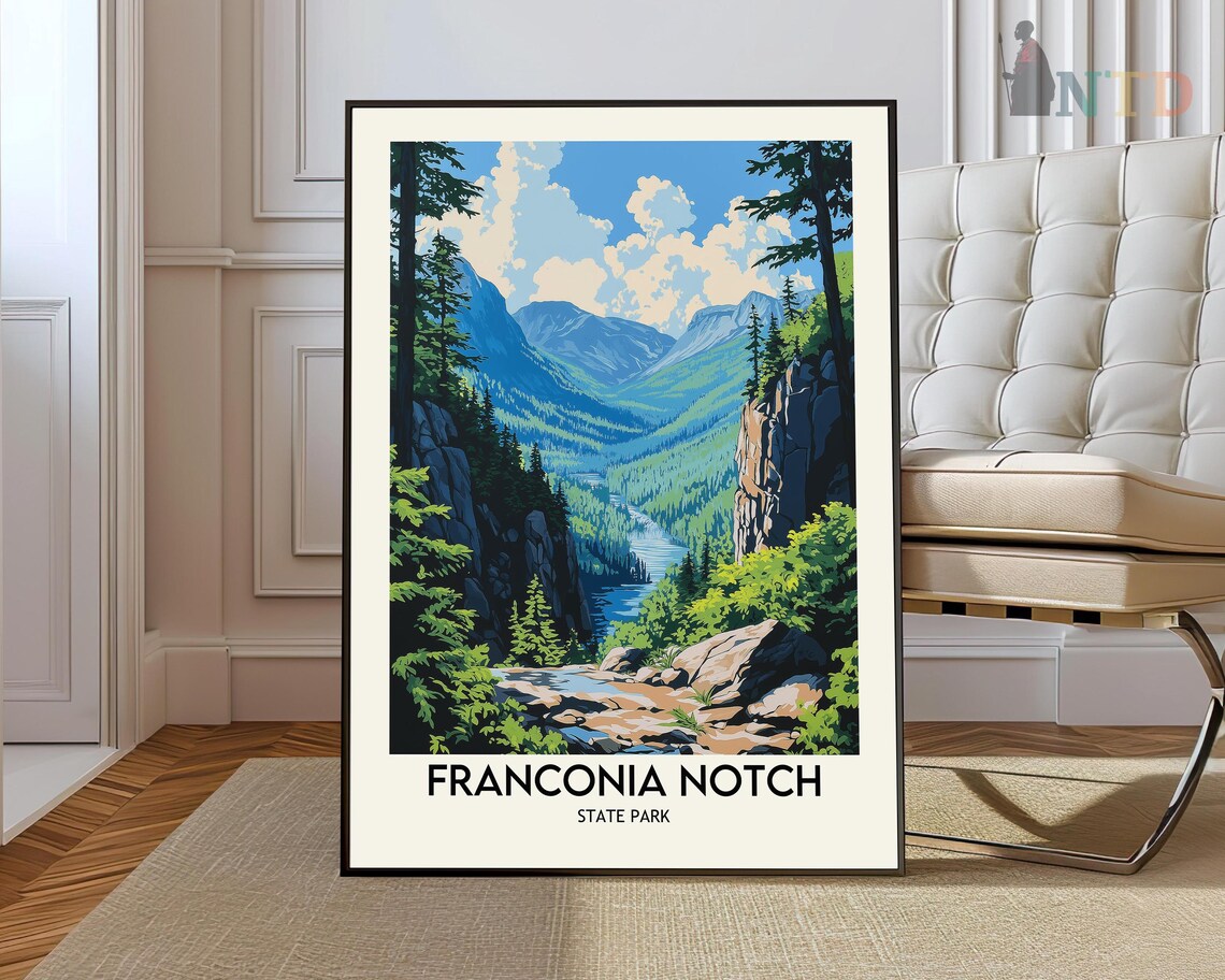 Franconia Notch, New Hampshire Travel Poster