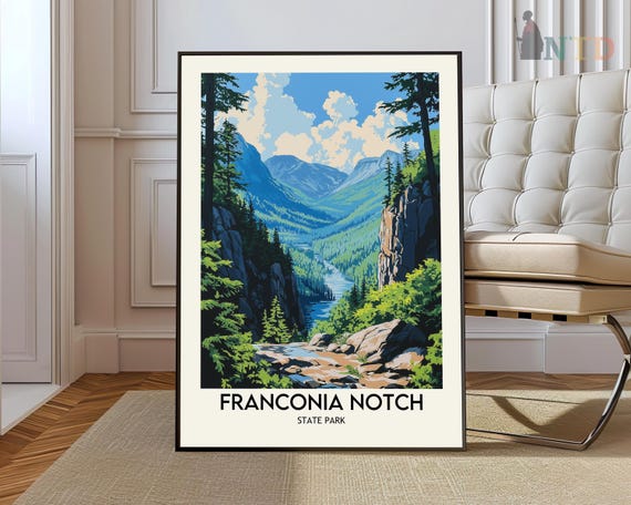 Franconia Notch, New Hampshire Travel Poster