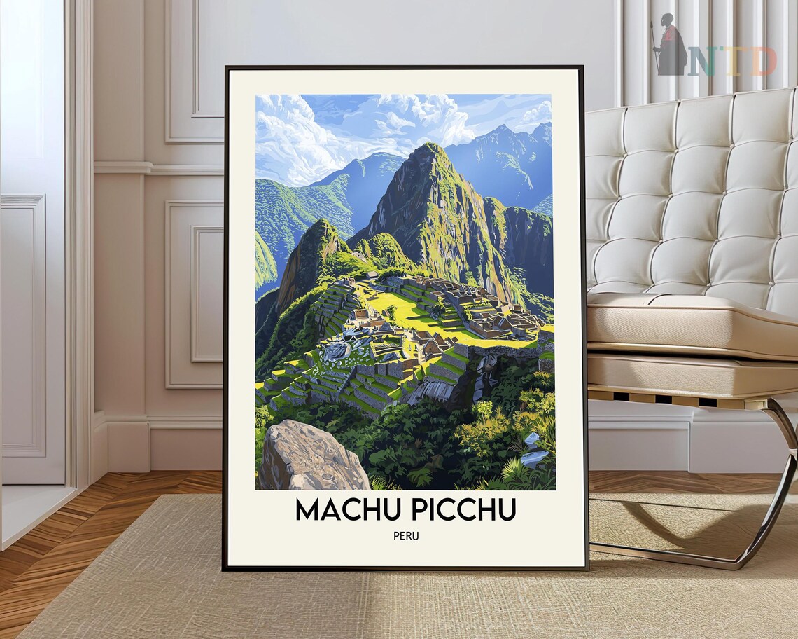 Machu Picchu Poster Wall Art Print Photo Andes Mountains Peru