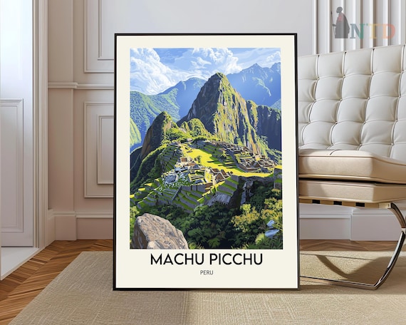 Machu Picchu Poster Wall Art Print Photo Andes Mountains Peru
