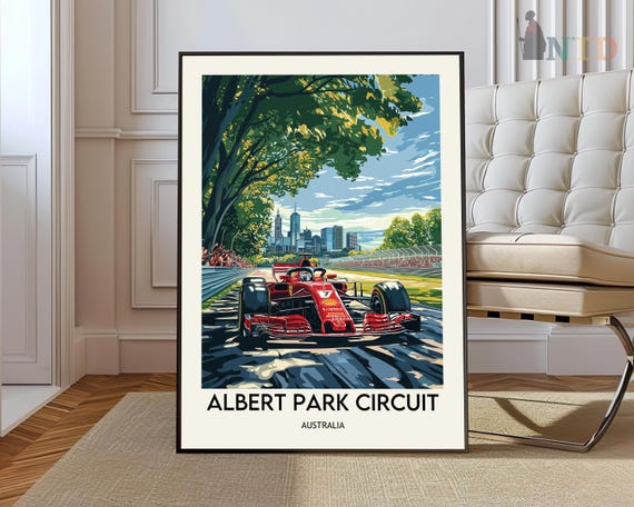 Albert Park Circuit Poster Wallart Print Photo Melbourne