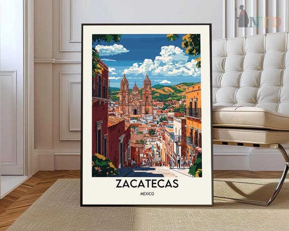 Zacatecas Poster Wall Art Print Photo Travel Mexico