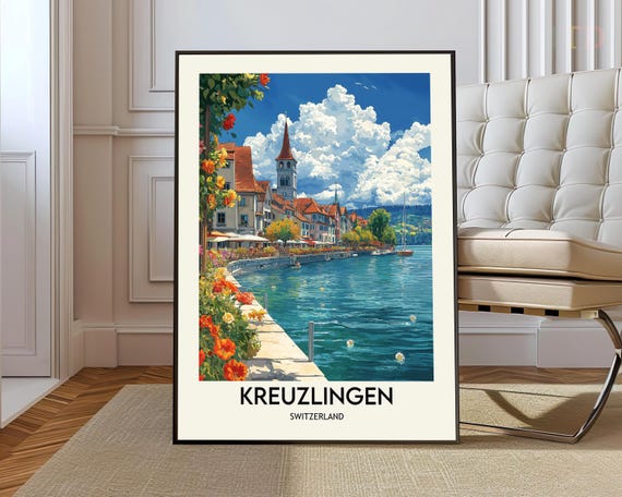 Kreuzlingen Poster Wall Art Print Photo Lake Constance