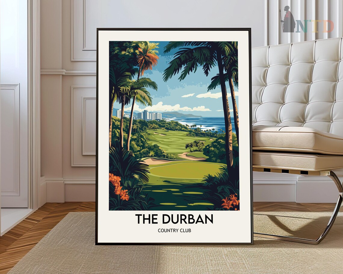 Durban Country Club Tropical Coastal Golf Course South Africa Poster