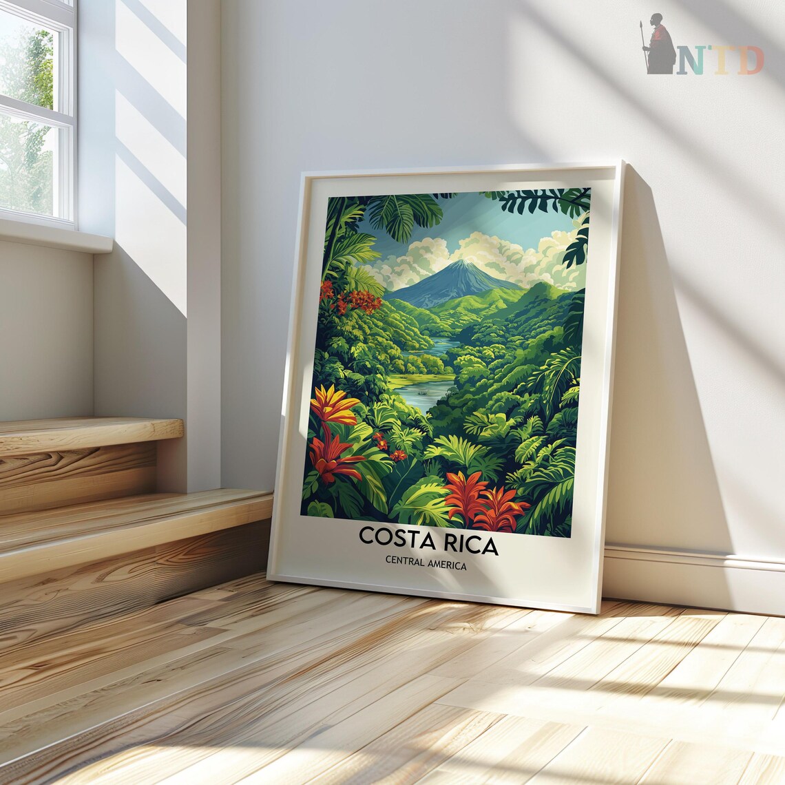 Costa Rica Travel Map Poster Print, Wall Decor - Image 3