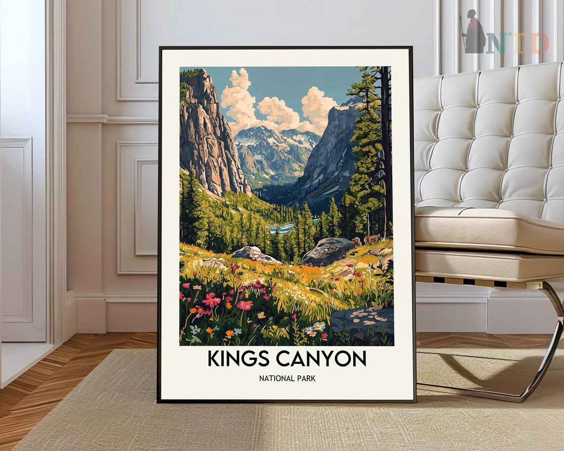 Kings Canyon National Park Summer Wildflower Meadow Mountain Poster