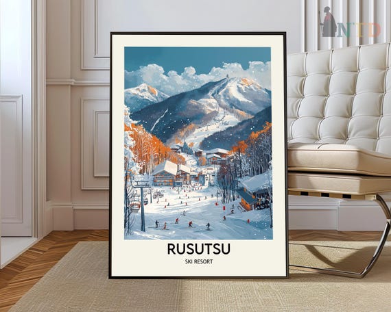 Rusutsu Ski Resort Poster Wall Art Print Photo Japan