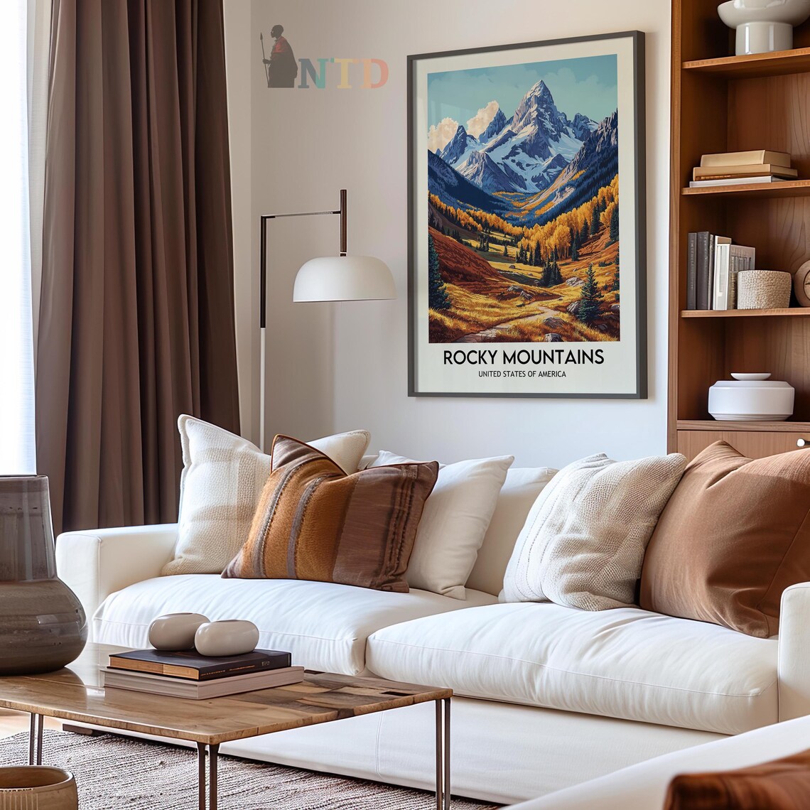 Rocky Mountains Nature Landscape Poster Print - Image 2