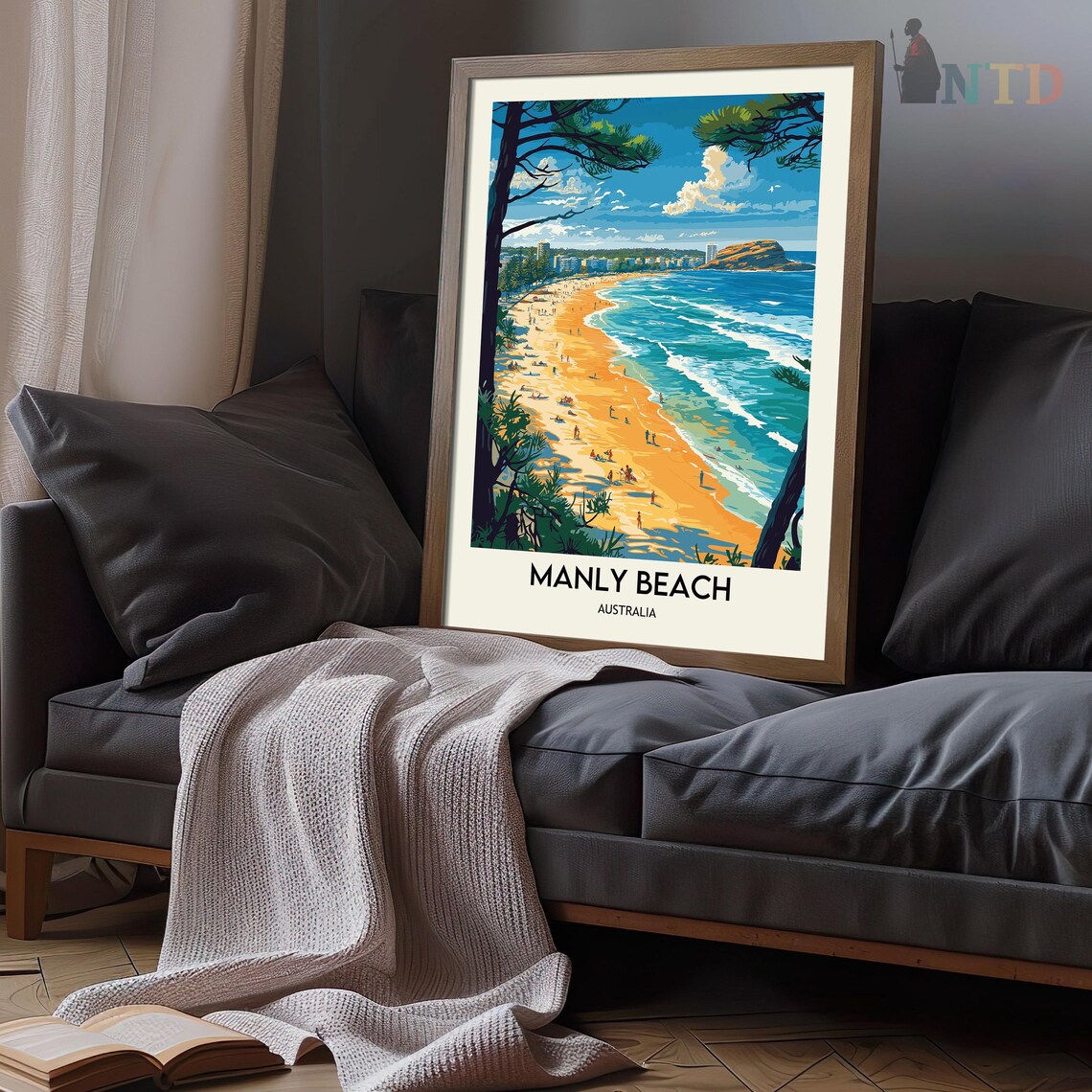 Manly Beach Travel Poster, New South Wales - Image 3