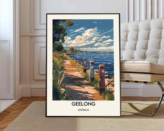 Geelong Poster Wall Art Print Photo Travel Melbourne City