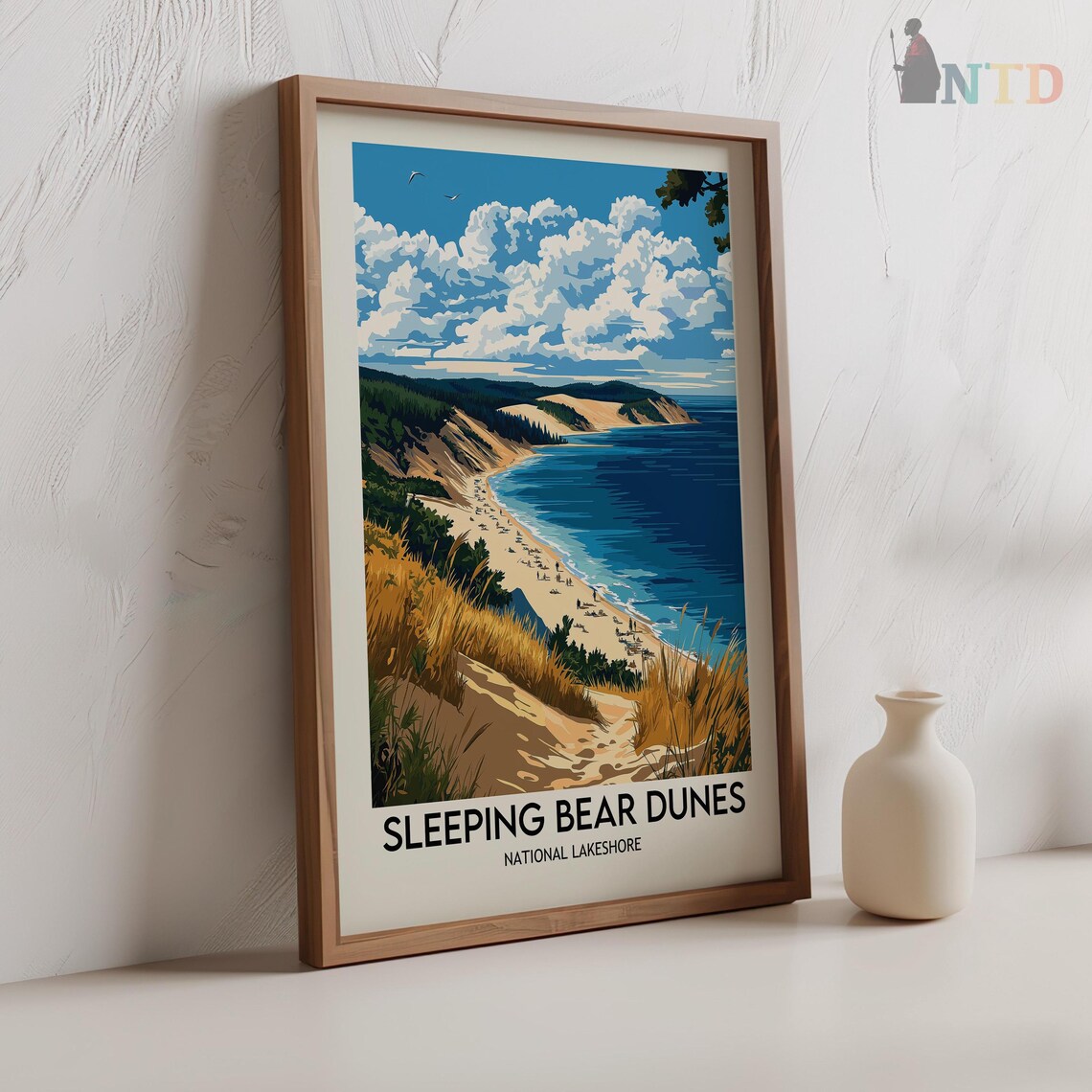 Sleeping Bear Dunes National Lakeshore Michigan Great Lakes Travel Poster - Image 3