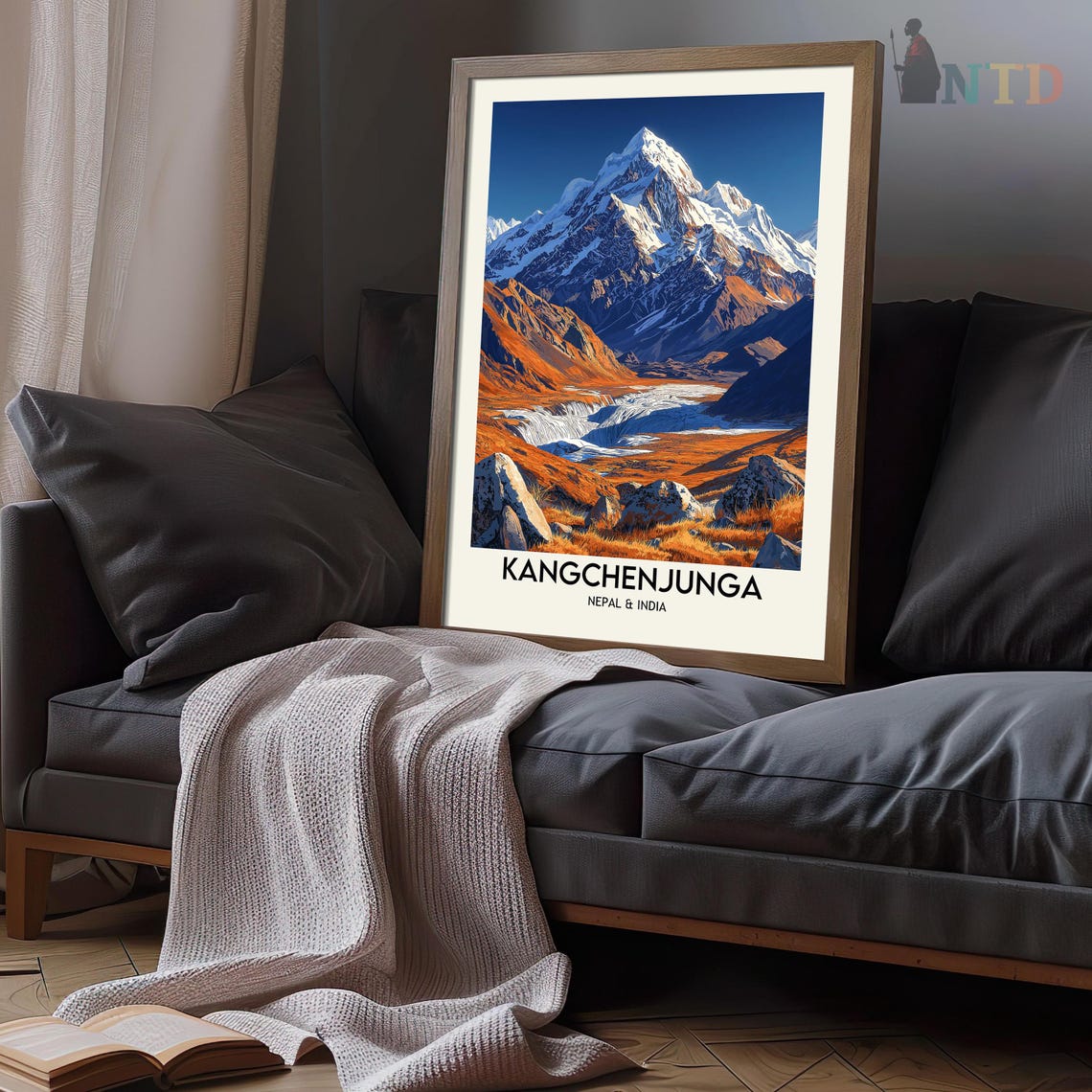 Kangchenjunga Print Kangchenjunga Poster Kangchenjunga Wall Art Kangchenjunga Art Print Kangchenjunga Photo Mountain Climbing Gifts - Image 3