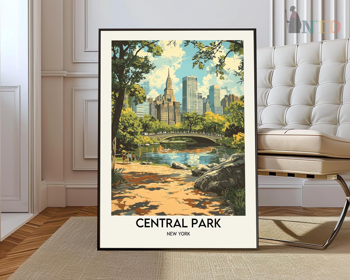 Central Park, New York Travel Poster Art Print