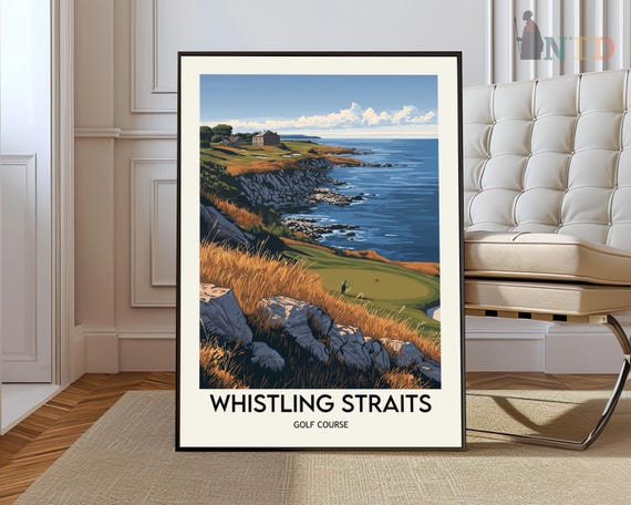 Whistling Straits Golf Course Poster Wall Art Print Photo