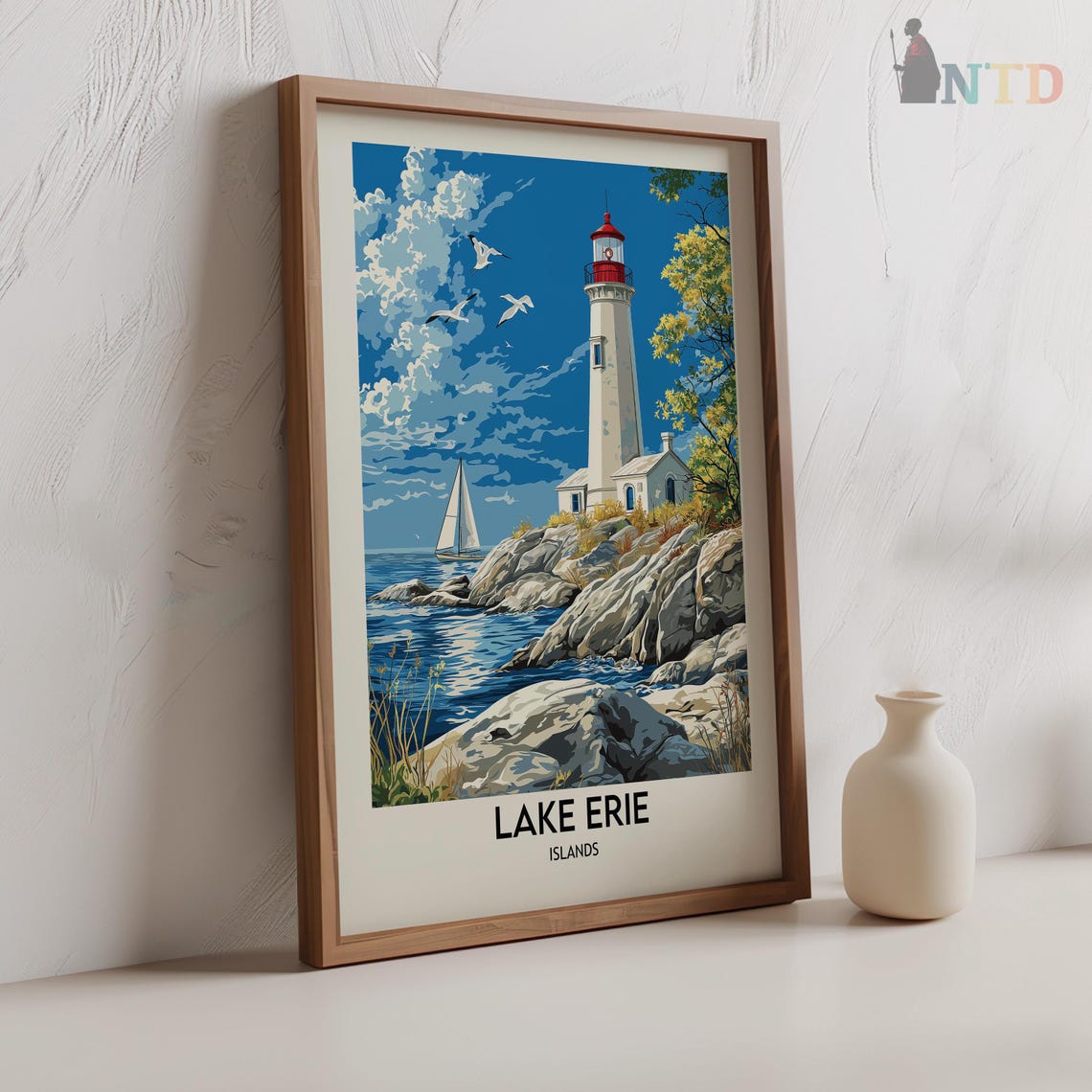 Lake Erie Print Lake Erie Wall Art Lake Erie Poster Lake Erie Photo Lake Erie Poster Print Lake Erie Wall Decor Great Lakes Poster - Image 3