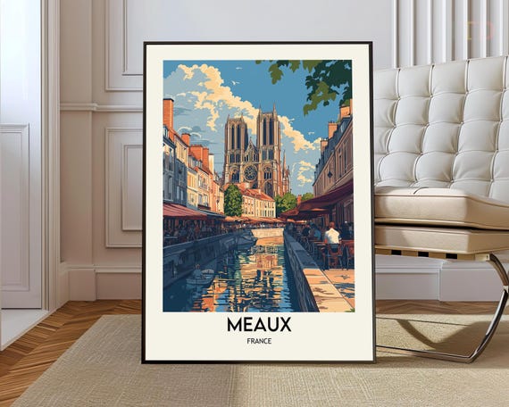 Meaux Travel Poster, France Art Print
