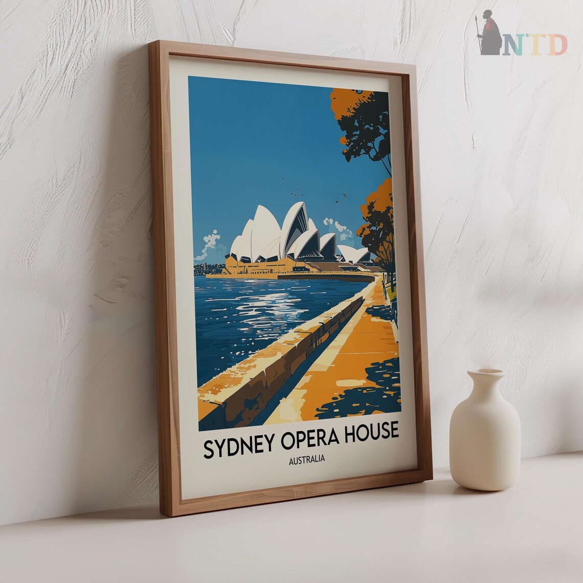 Sydney Opera House Golden Sunset Promenade Art Travel Poster - Image 3
