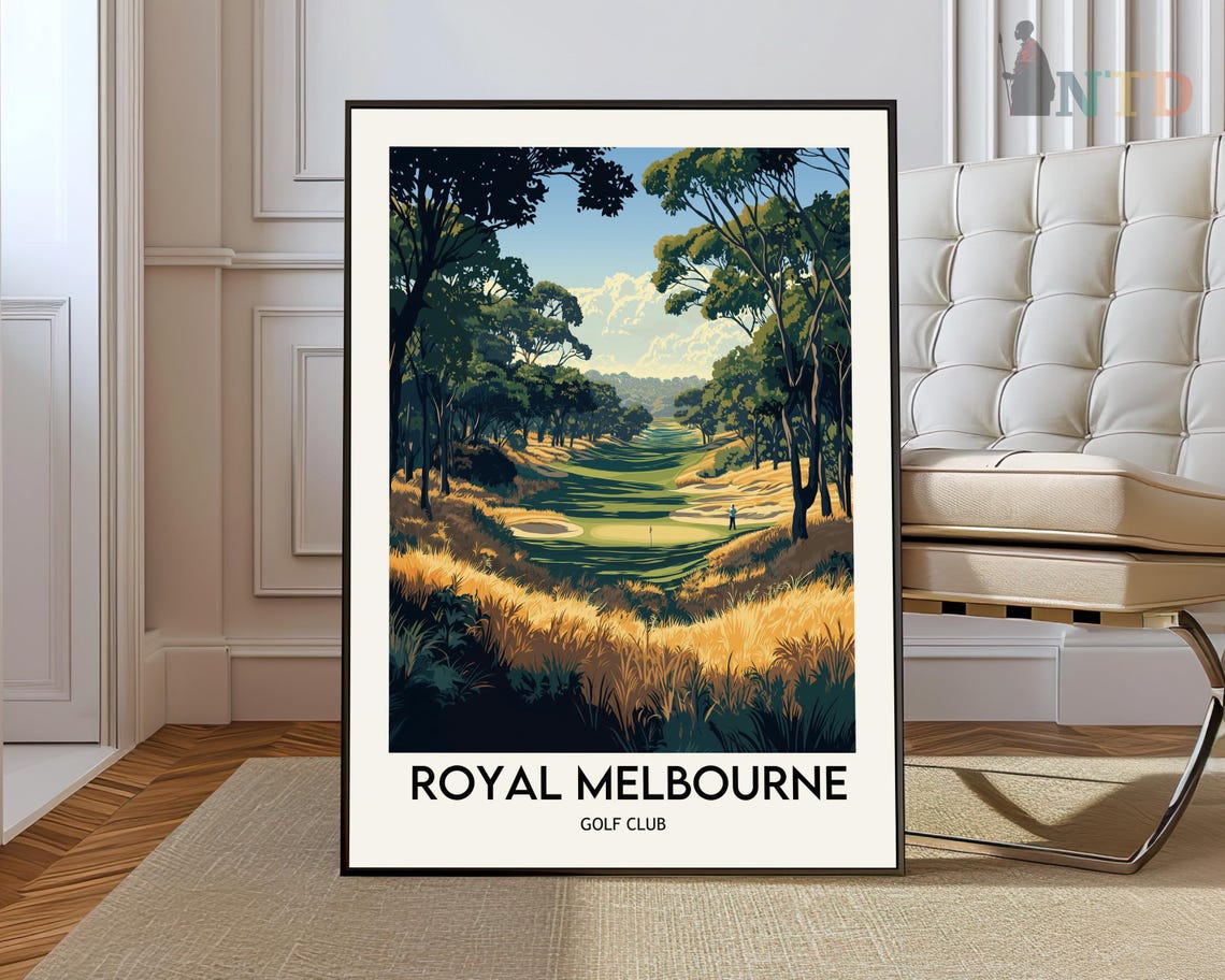 Royal Melbourne Golf Club Tree Lined Fairway Australia Poster