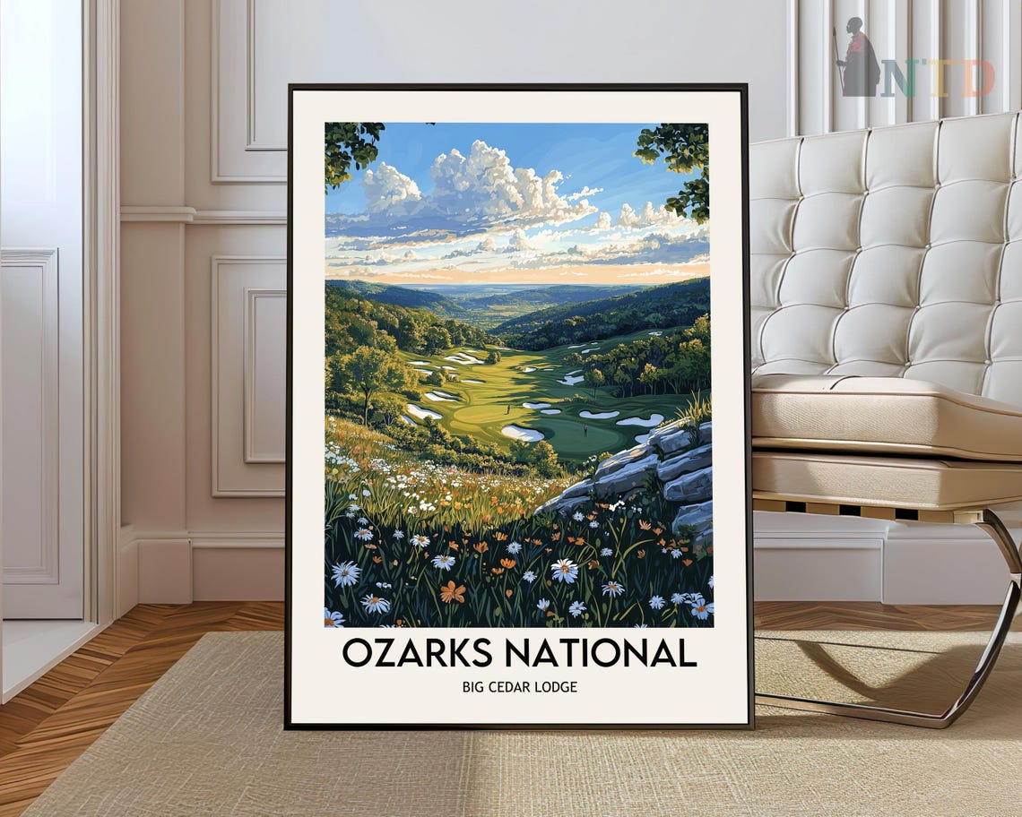Ozarks National Golf Course At Big Cedar Lodge Missouri Vintage Poster